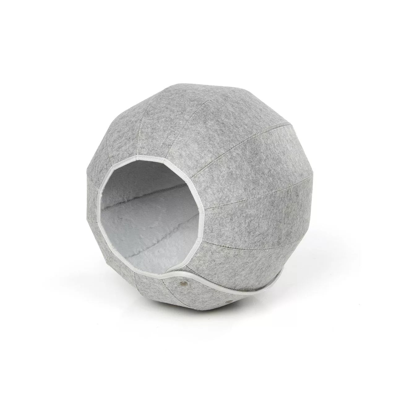 NapNest Spherical Cat Cave – Modern Round Hideout Bed for Cozy Cats
