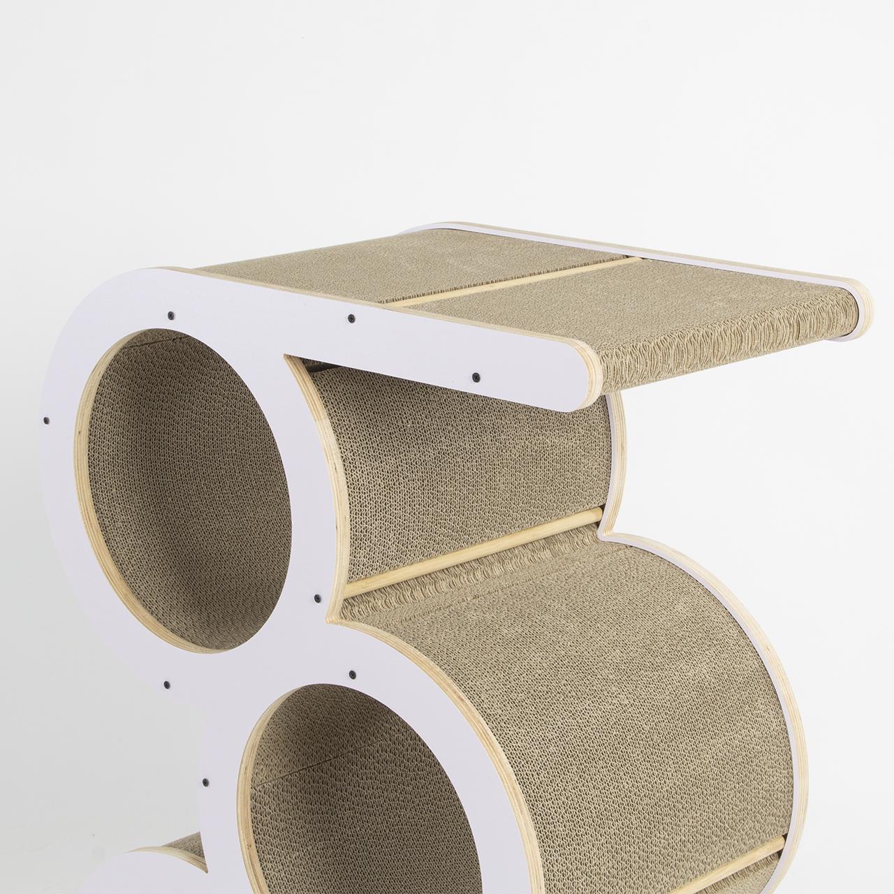 The Cat Grove Lounge – Modern Wooden Cat Tree Scratch Post