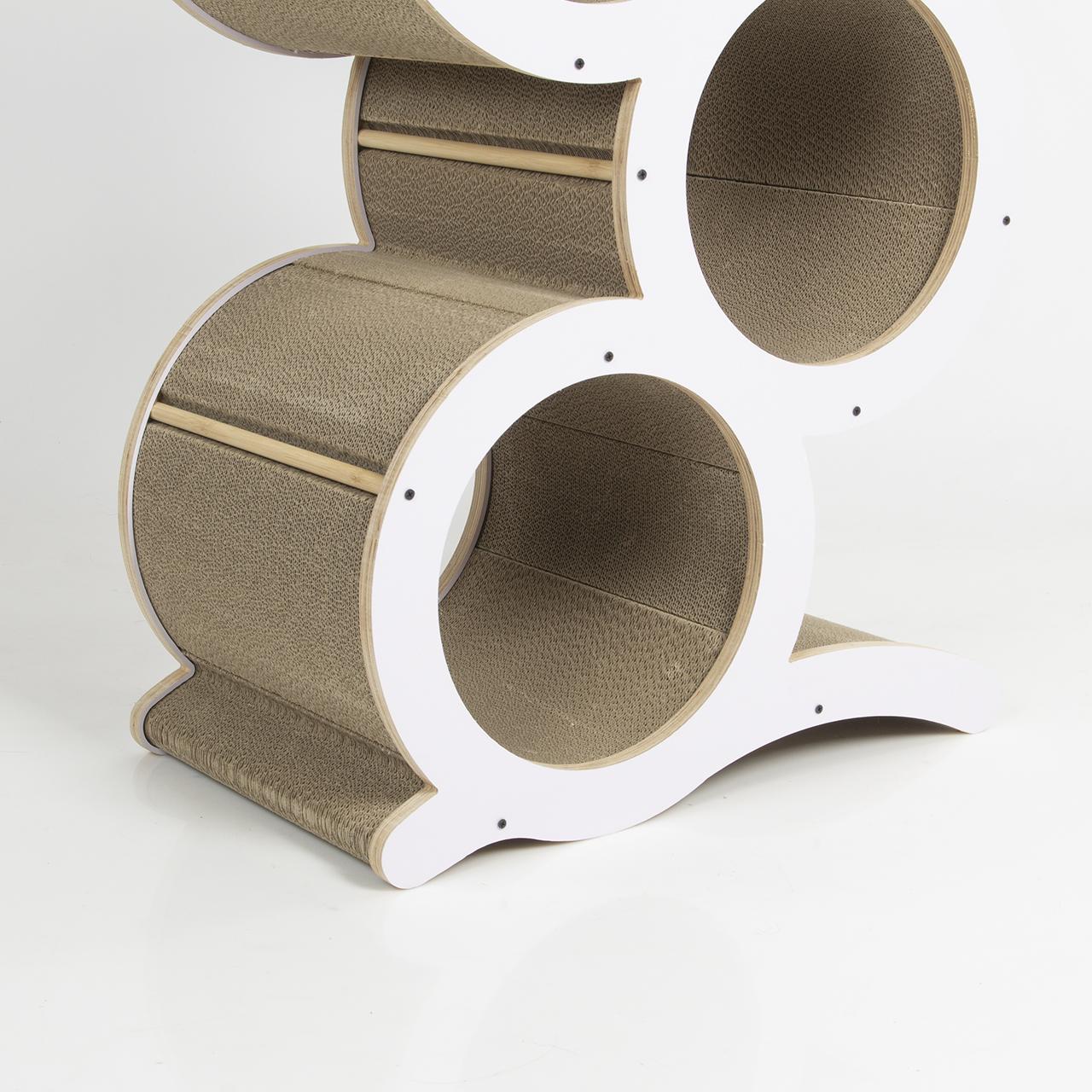 The Cat Grove Lounge – Modern Wooden Cat Tree Scratch Post